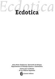 Cover of the journal Ecdotica - 1825-5361
