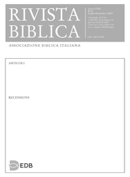 Copertina del fascicolo 4/2023 from journal Rivista biblica